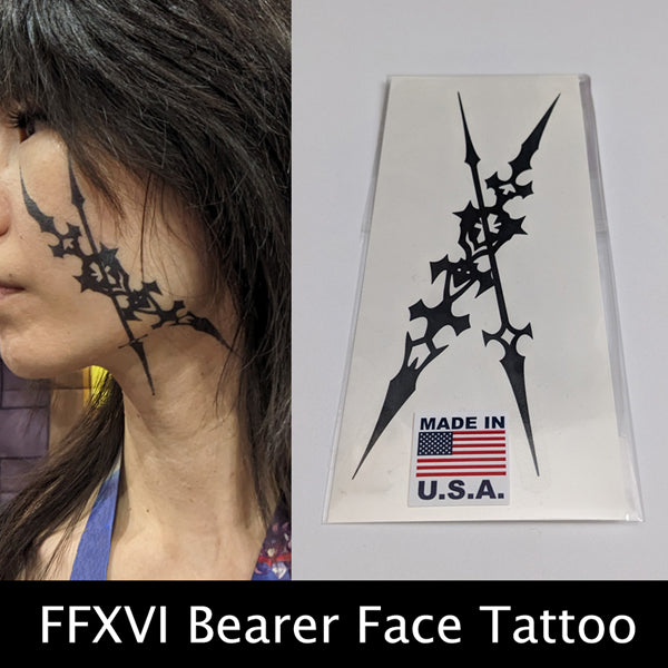 New! FFXVI Bearer Face Tattoo