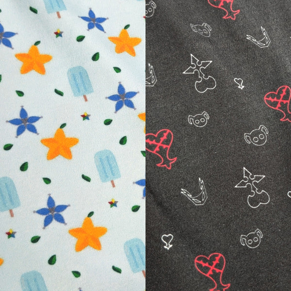 The Paopu blue and Darkness black Kingdom Hearts themed clothing print