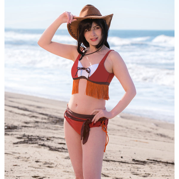 Cowgirl Tifa Swimsuit at the beach