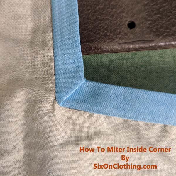 Sewing Tutorial - How to sew & miter inner / inside corner with bias tape