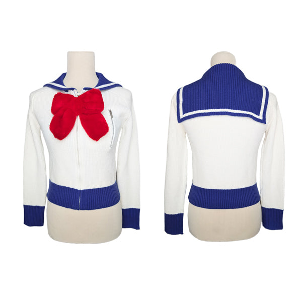 Japanese School Uniform Sailor Seifuku Sweater Front and Back View