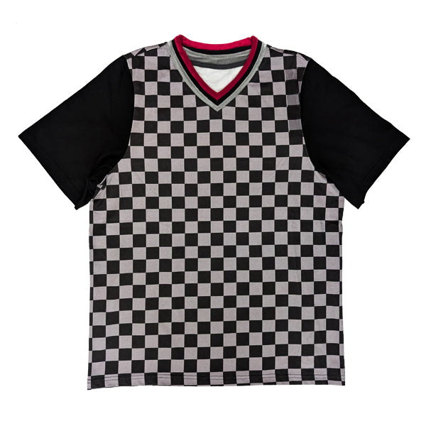 Yozora Black Gray Checkered Tshirt