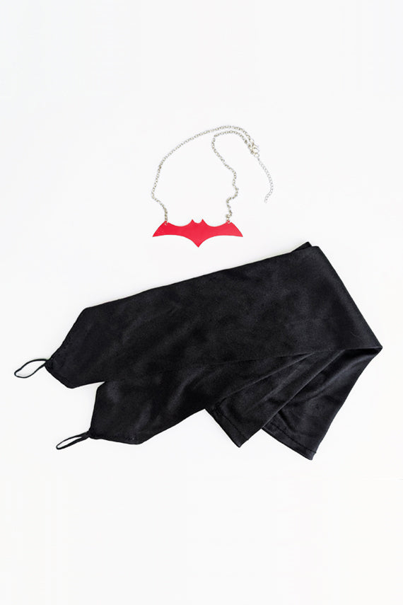 Vampire Eco-Goth Bat Necklace + Gloves ONLY