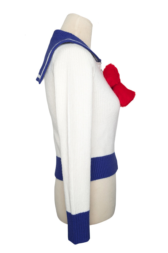 【BAON】[unisex] Seichi Stripe Collar Over Knit Noriko Ichikawa - The Amikomi Yoke Sweater – BichesetBuches