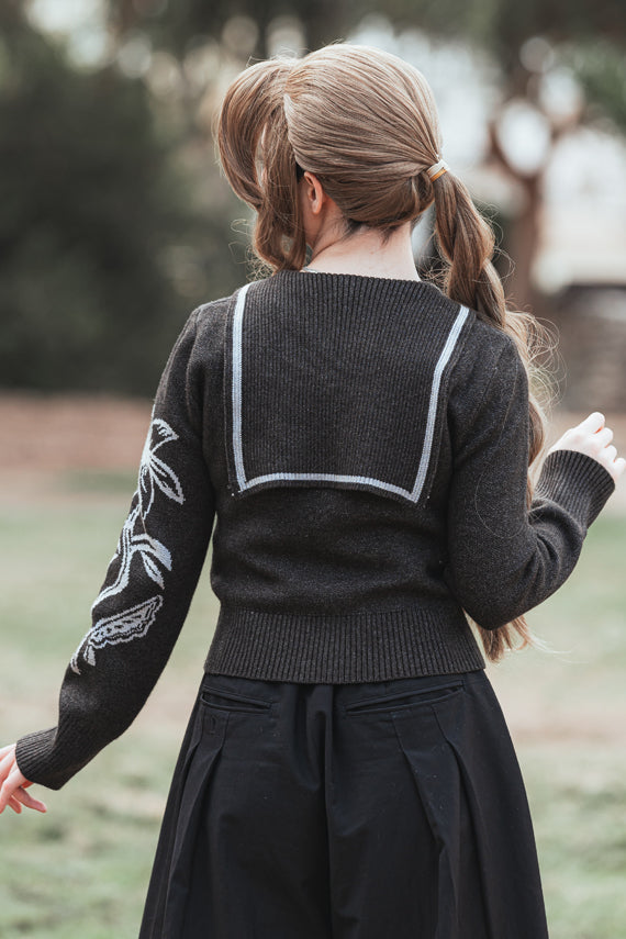 Rebel Sailor Collar Sweater - SixOn Clothing