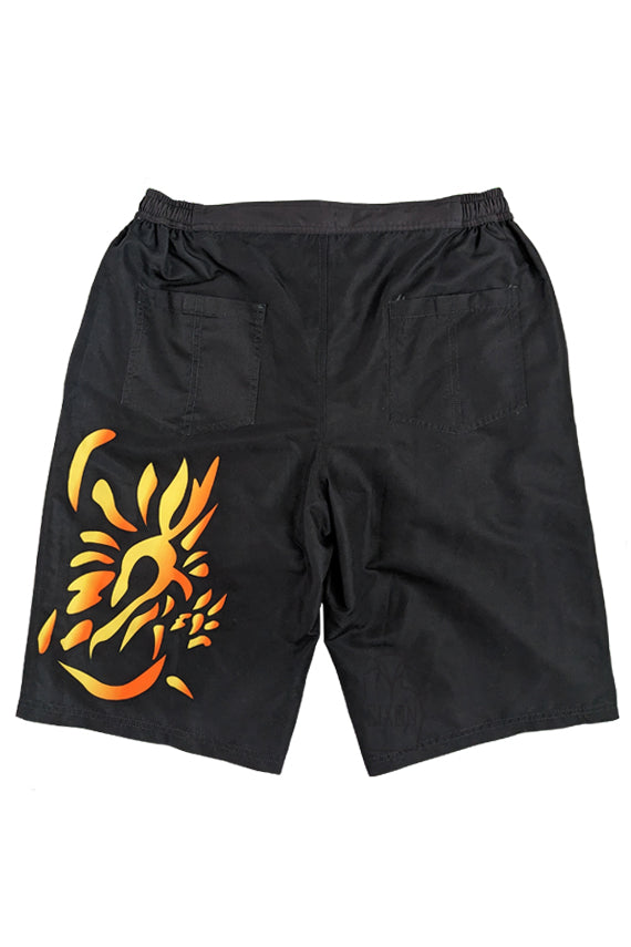 [GRAVER]★SUNFLOWER DRAWING BERMUDA TRAINING SHORTS SOLDIER Sunflower Cosplay Swim Shorts - SixOn Clothing